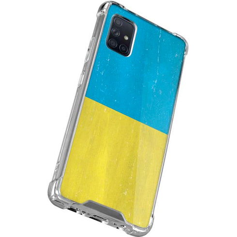 Ukraine Flag Distressed Galaxy A71 5G Clear Case